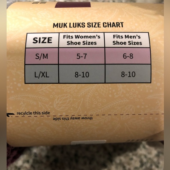 Muk Lukas Cabin Sock 2 Pair Pack New With Tags Size Small/Medium - Picture 8 of 13